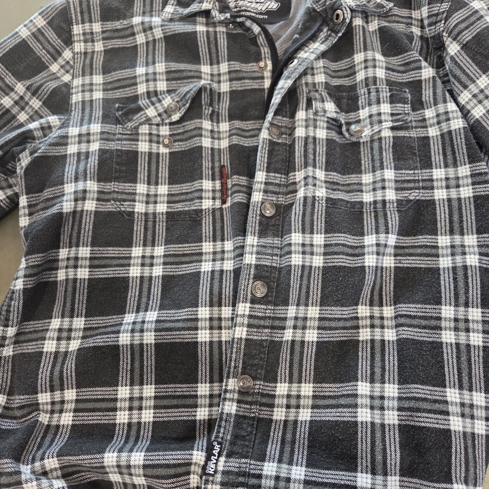 Stylish Black and White Plaid Button Down Shirt